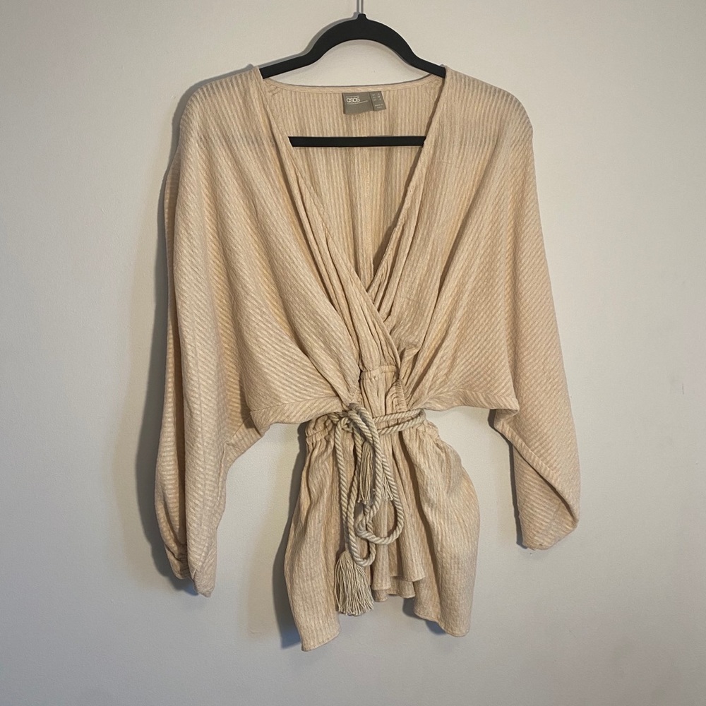 Textured Wrap Top